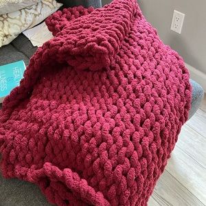 Chunky knit blanket